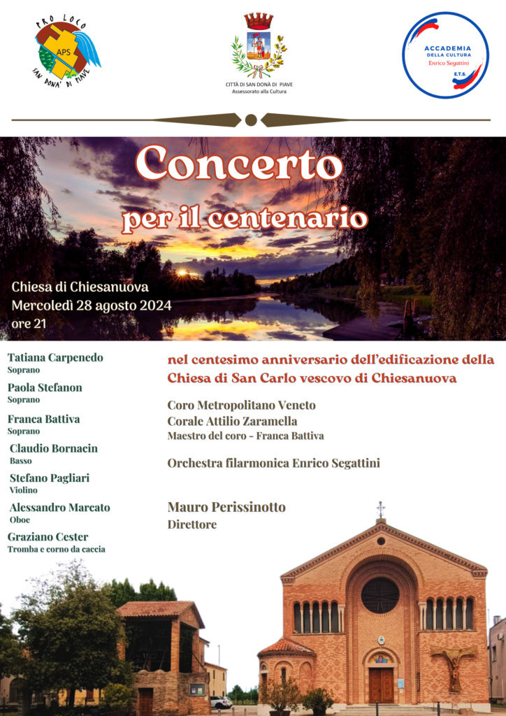 concerto centenario Chiesanuova San Donà di Piave